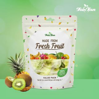 กีวี่อบแห้ง สูตรน้ำตาลน้อย  "TAN TAN" Dried Kiwi Slice, Green Color