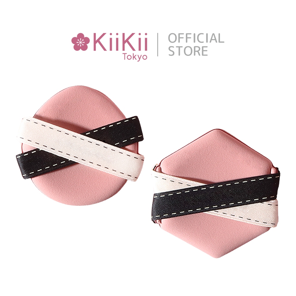 KiiKii พัฟแต่งหน้า พัฟคุชชั่น ไม่กินรองพื้น ถนอมผิว 1 ซอง มี 2 ชิ้น