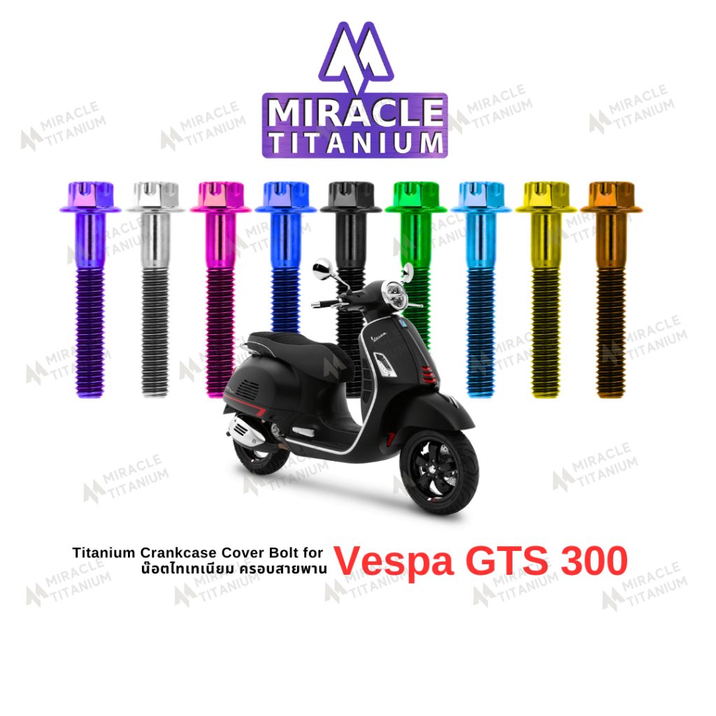 Vespa GTS300 Crankcase Cover Bolt น๊อตครอบสายพาน