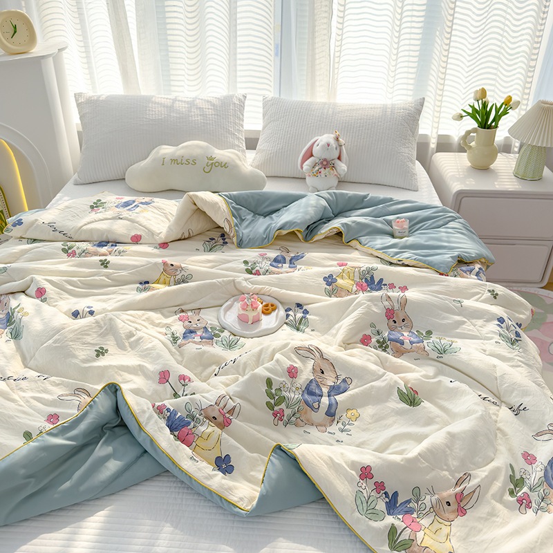 ผ้าห่มใยถั่วเหลือง เกรด A (แม่&เด็ก) - ลายการ์ตูน ระบายอากาศดี บำรุงผิวอ่อนไหว - รูปที่ 5