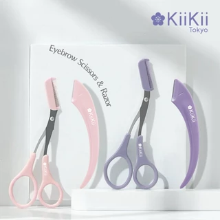 KiiKii ที่กันคิ้ว มีดกันคิ้ว มีดโกนกันคิ้วผู้หญิง เหมาะสำหรับมือใหม่ 2 ชิ้น/เซต