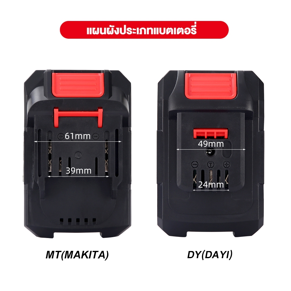 MLHY แบตเตอรี่ลิเธียม แบตเตอรี่ความจุสูง 21V