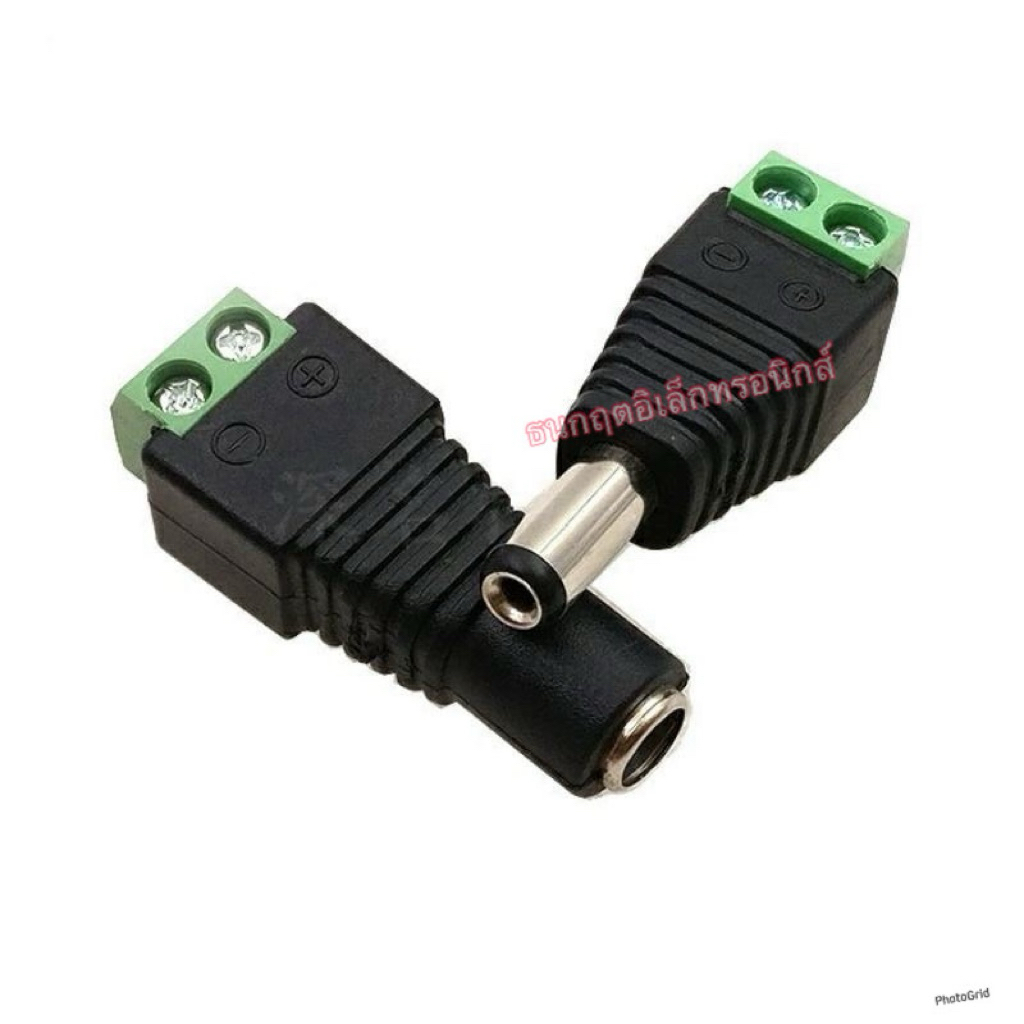 DC JACK 12V ขนาด 5.5 x2.1 มิล แจ็ค DC มีทั้งด้านตัวผู้  ตัวเมีย และเป็นคู่ผู้ +เมีย แบบขันน็อต