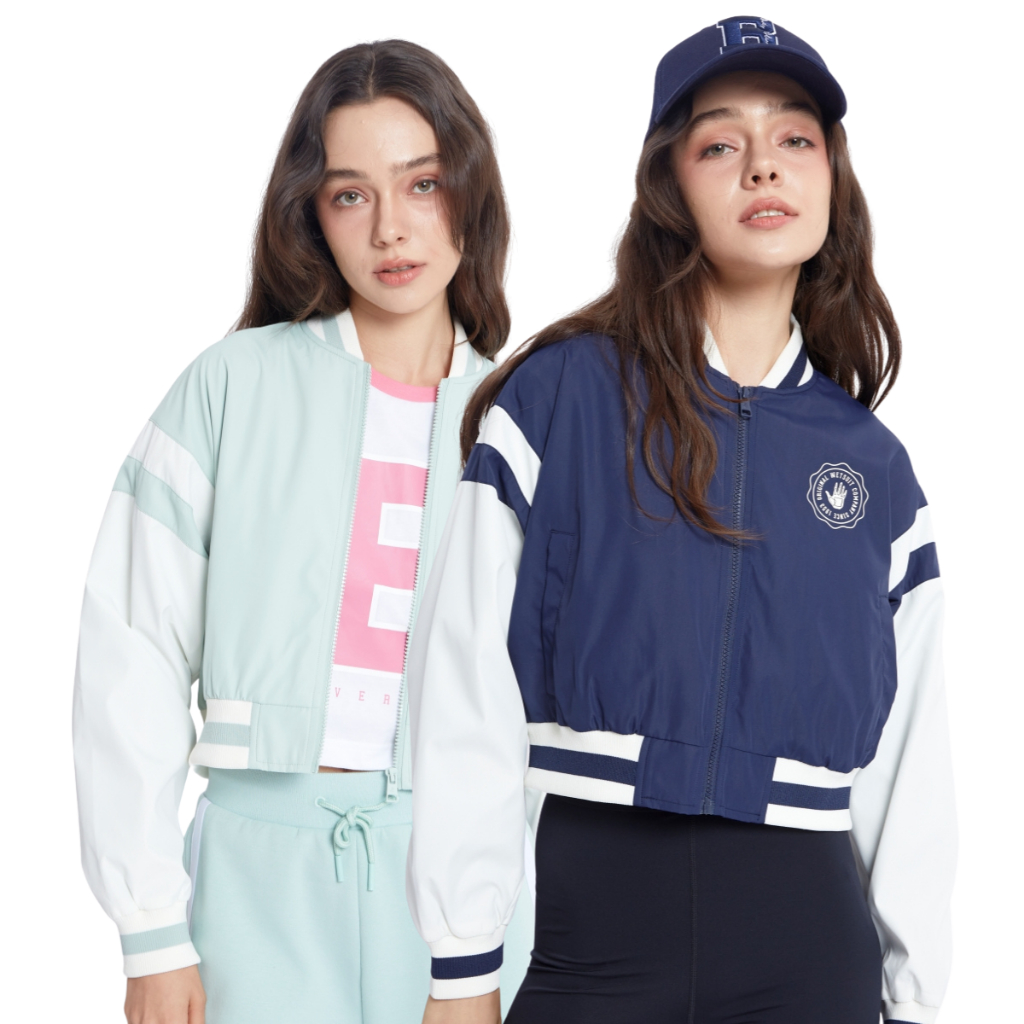 BODY GLOVE SC University Cropped Bomber Jacket 2024 แจ็กเก็ตครอป รวมสี