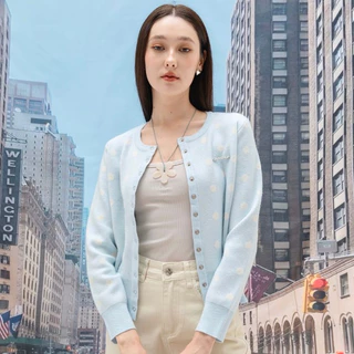 CHUUCHOP - Bunny dot cardigan คาดิแกนไหมพรมลายจุด (C8395)