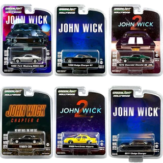 Greenlight | Ford Mustang BOSS & Dodge Charger RT & Chevelle SS & Phymouth Cuda & Taxi จากหนัง John Wick สเกล 1:64
