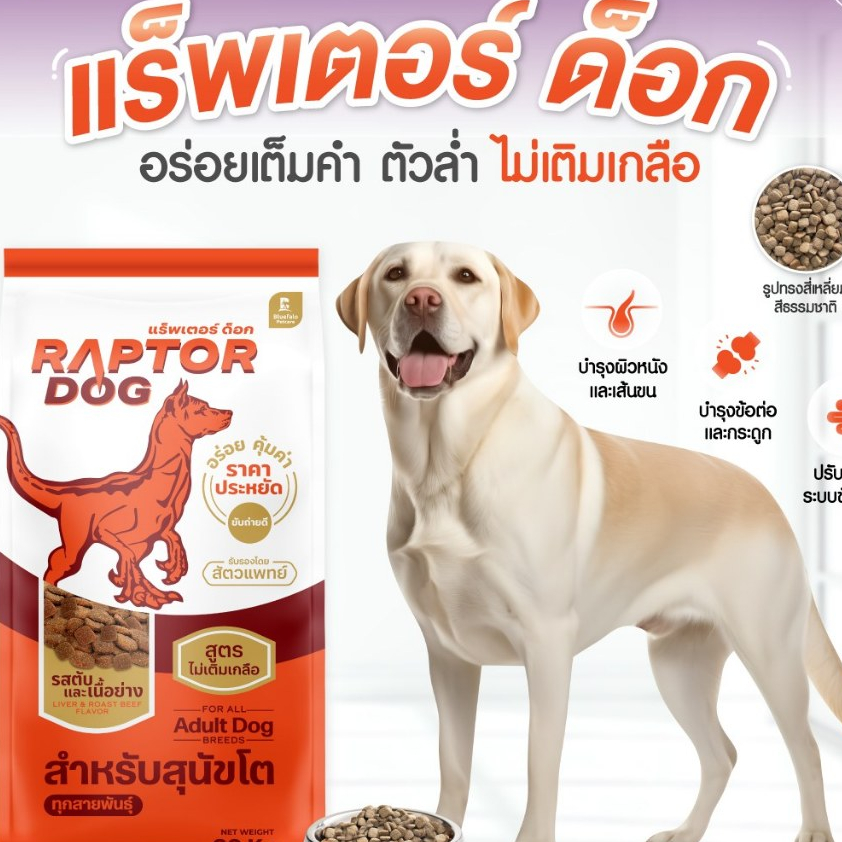 อาหารสุนัขโต แร็พเตอร์ ด็อก ขนาด10กก.