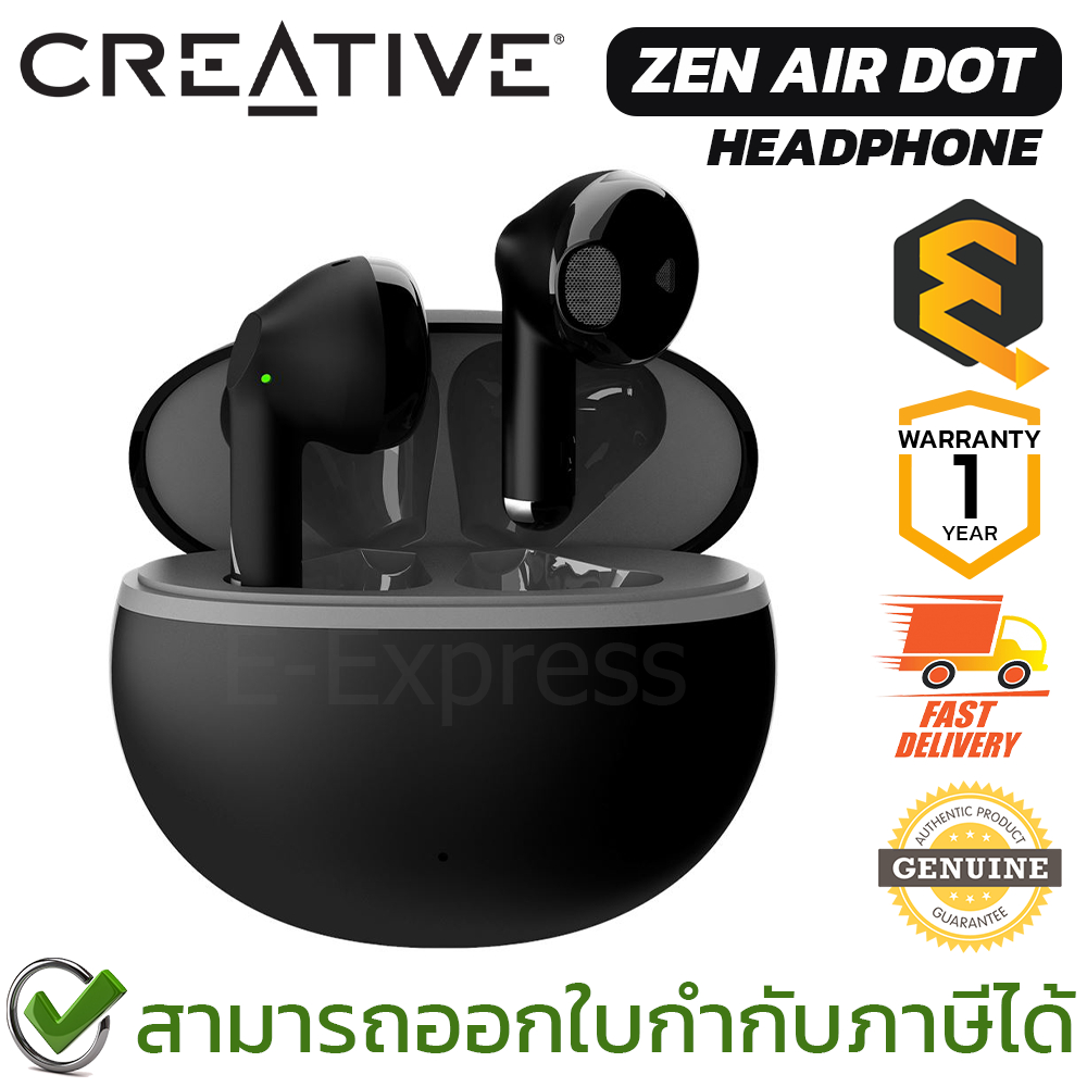 Creative Headphone Zen Air Dot [Black] หูฟังไร้สาย หูฟังบลูทูธ ของแท้ ประกันศูนย์ 1ปี