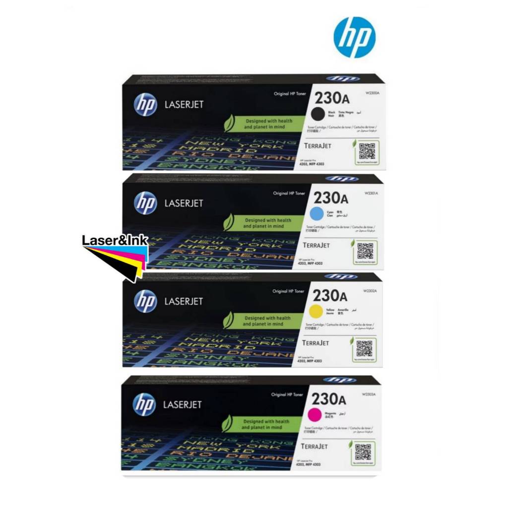 ตลับหมึกแท้ HP 230A (W2300A,W2301A ,W2302A,W2303A )BK,C,Y,M Original