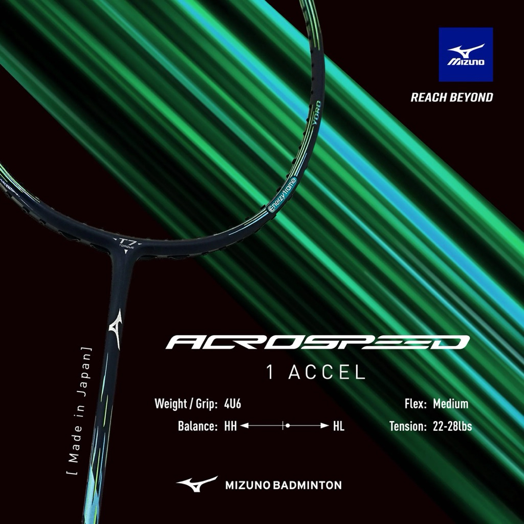 [พร้อมส่ง] MIZUNO ACROSPEED 1 ACCEL 4ug6 JP Code ไม้แบดมินตัน จากญี่ปุ่น 🇯🇵 (ประกัน 3 เดือน)