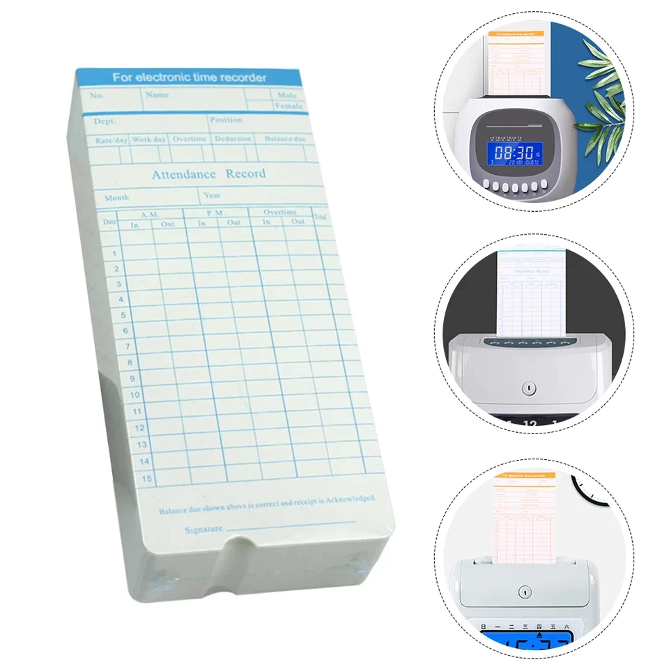 ถูกที่สุด! บัตรตอกเวลา OfficePlus แพ็ค 100 ใบ ขนาดมาตรฐาน 8.5x18.7cm คุณภาพดี บัตรหนาตอกลื่น