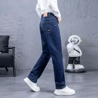 กางเกงยีนส์ขายาวผู้ชายเอวสูงผ้ายืด ทรงสวยใส่สบายไม่ร้อน รุ่น8010