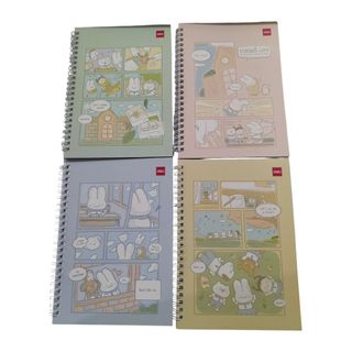 สมุดริมลวดสันห่วง มีเส้น Deli ขนาด A5 60 แผ่น สุ่มคละสี คละลาย ต่อเล่ม