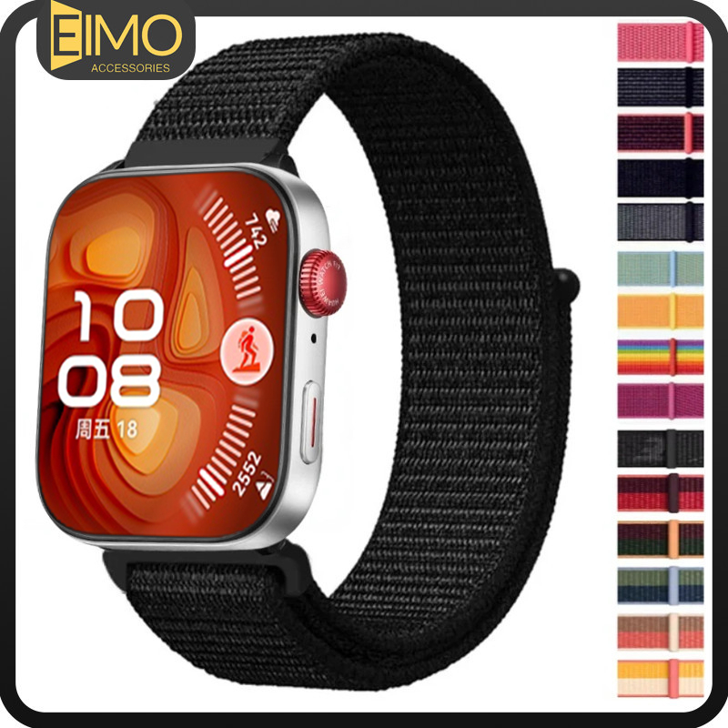 สายคล้องห่วงไนลอน for Huawei Watch Fit 5 4 3 / 5 Pro กีฬาเปลี่ยนอุปกรณ์สายรัดข้อมือปรับได้ for Smartwatch Huawei Fit 3