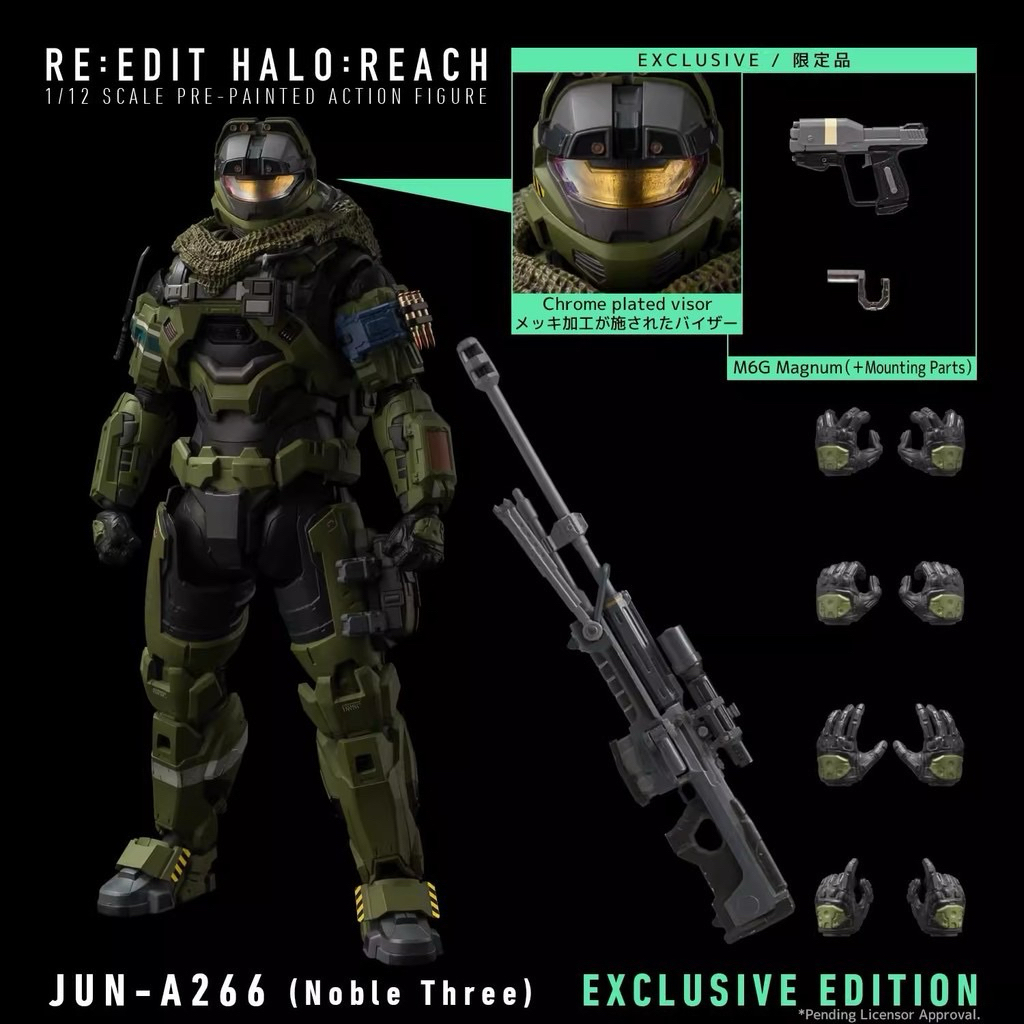 Halo RE:Edit 1:12 Sentinel Reach Spartan JUN-A266 Noble Three (Sniper)