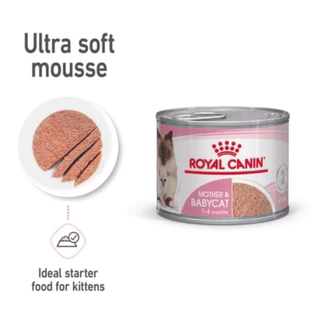 [เฉพาะส่งด่วน] ROYAL CANIN อาหาร BABYCAT CAN เนื้อมูส 195กรัม 12 กระป๋อง