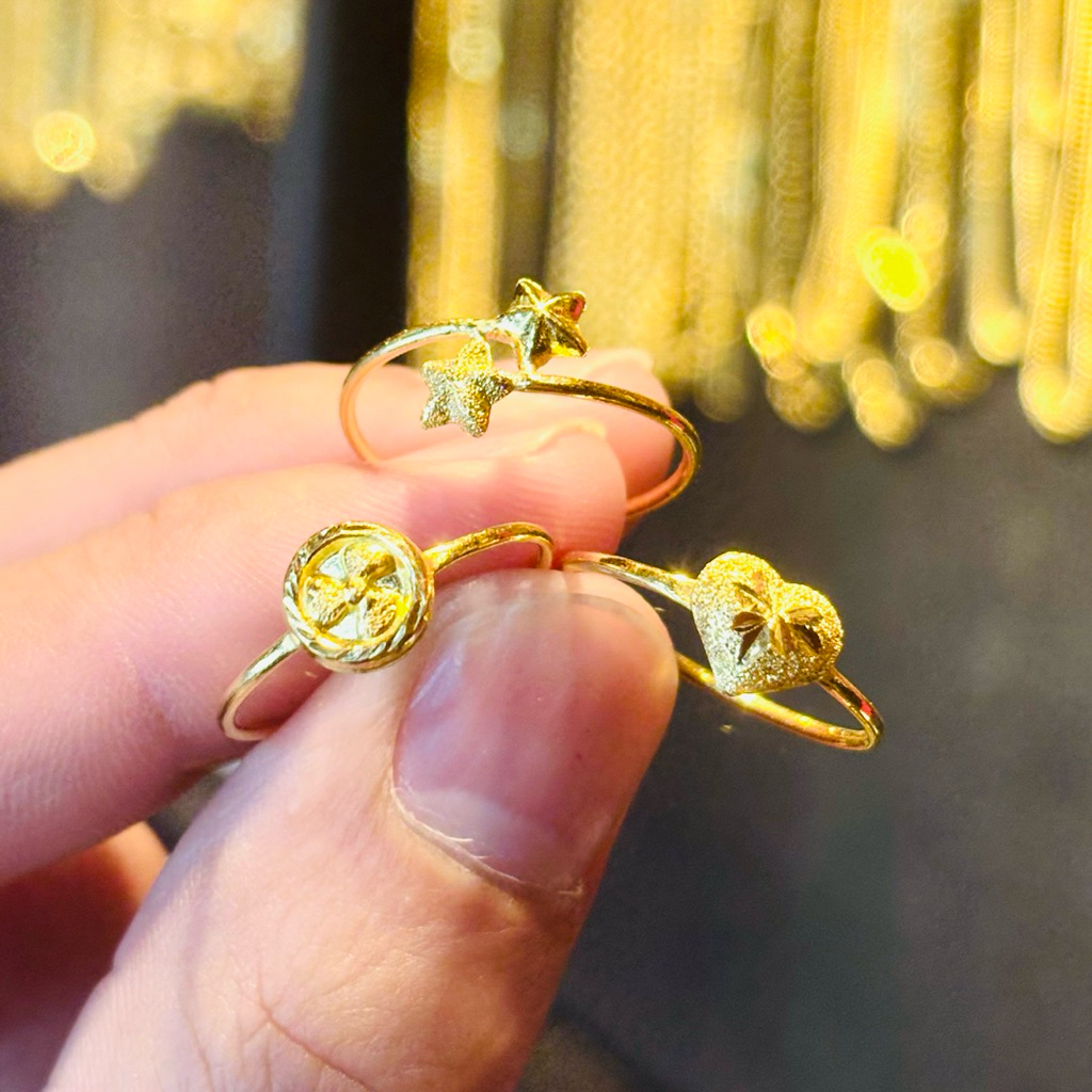 แหวนทอง96.5% หนัก 0.6 กรัม A-G มีใบประกัน ขายคืนได้ KPTGOLD