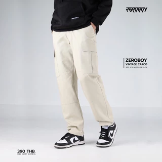 ZEROBOY - VINTAGE CARGO PANTS กางเกงคาร์โก้ รุ่นสีพื้น