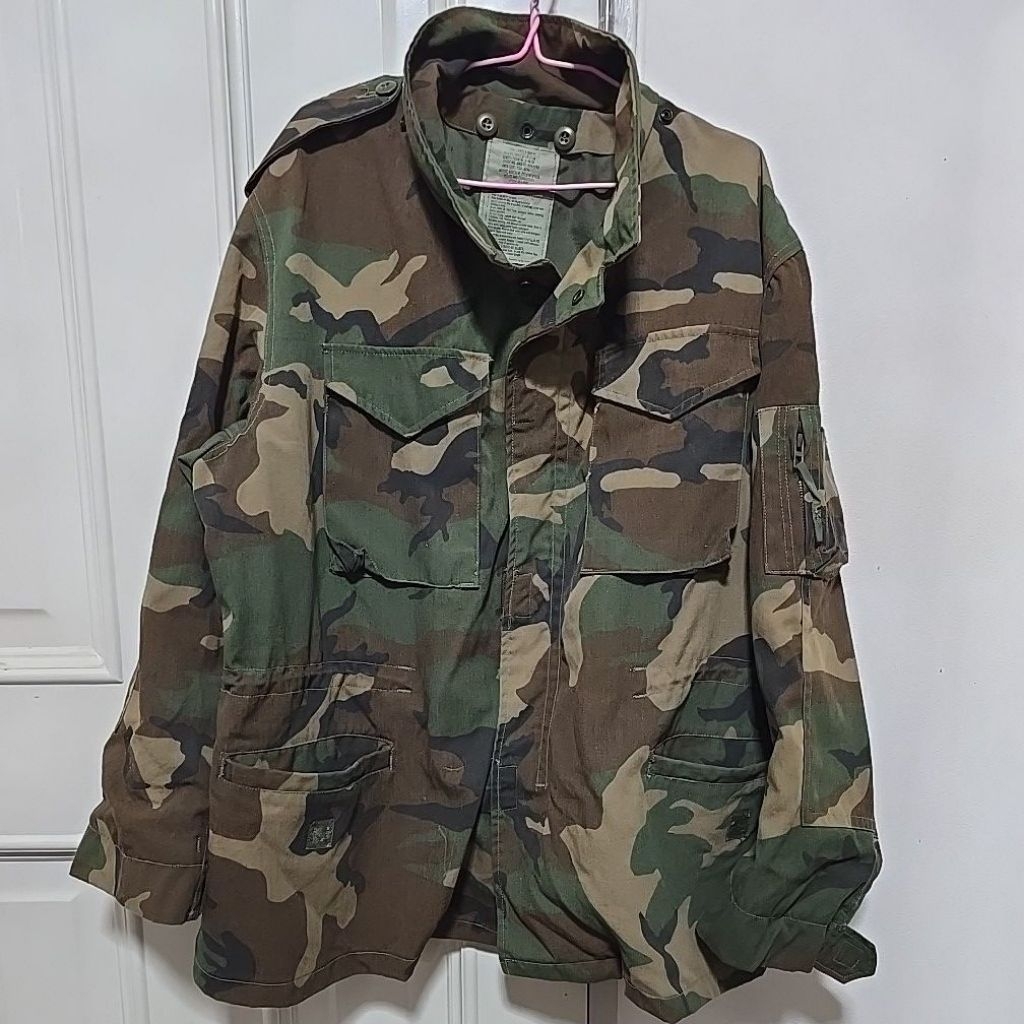 👕เสื้อ M65 ทหาร🇺🇲USA Jacket aircrew cold weather woodland เนื้อผ้าทนไฟใยอรามิต100% อก-50"ยาว30"ซิป Y