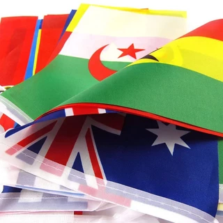 ธงราวบอลโลก 2026 FIFA World Cup 32/48/100ประเทศ ธงผ้า 20x28cm 14x21cm ฟุตบอลโลก