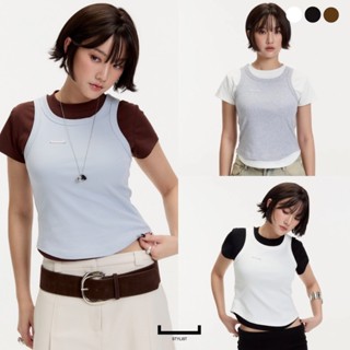 [ ลด 25% ] STYLIST - Jeanne Set BabyTee/Crop 002 เสื้อเลเยอร…