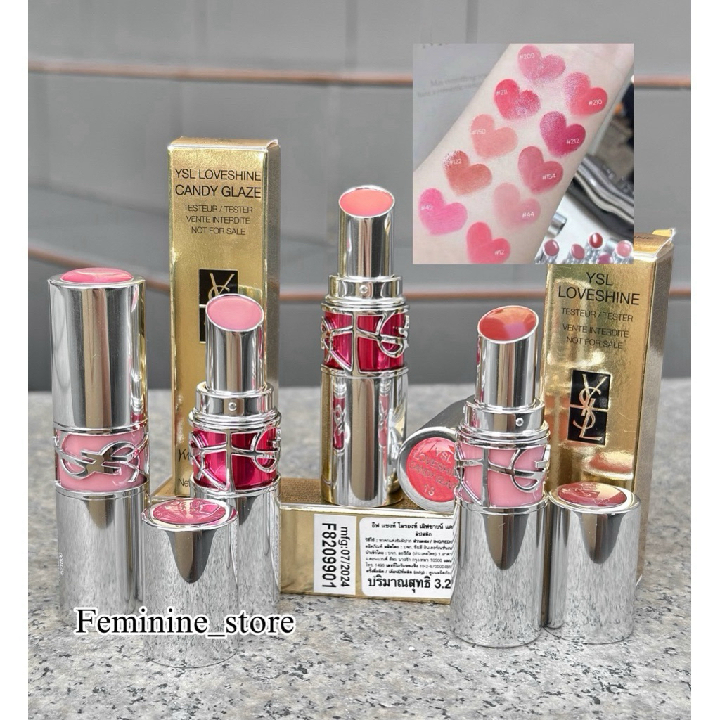 ✨ป้ายไทย/กล่องปั้มเทสเตอร์✨ของใหม่นะคะ Y.sI LOVESHINE /CANDY GLAZE/Candy glow Lipstick ไซส์ขายปกติ 3.5g