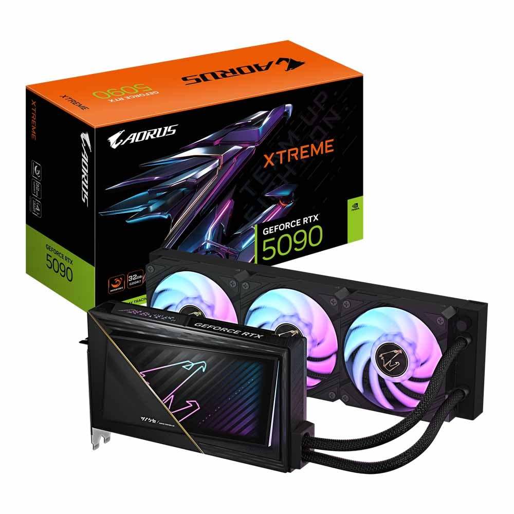 VGA (การ์ดแสดงผล) GIGABYTE AORUS GEFORCE RTX 5090 XTREME WATERFORCE 32G - 32GB GDDR7 (GV-N5090AORUSX