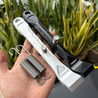 ขาตั้งมิเนียมพร้อมสปริง️‼️CNCกัดลาย สูง20ซ.ม. ใส่รุ่นWAVEเวฟ…