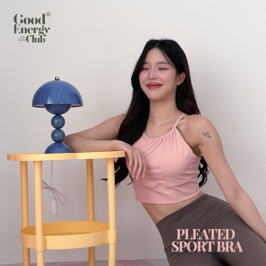 GOOD ENERGY CLUB - PLEATED SPORT BRA[8310] สปอร์ตบราออกกำลังกาย ชุดโยคะ พิลาทิส (10A-10D)