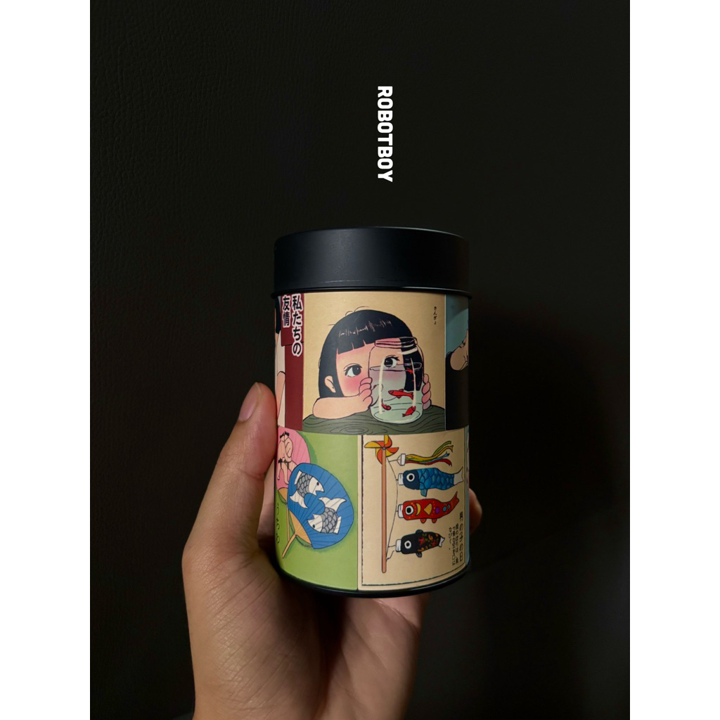 กระป๋องใส่ผงมัทฉะ กระปุกมัทฉะ กระปุกชาเขียว สินค้าไทย Green Teaพรีเมี่ยม ฟรีสติ๊กเกอร์ JAPAN🇯🇵