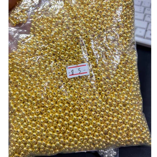 ลูกปัดพลาสติก สีนิกเกิ้ล สีเงิน สีทองอ่อน ( 70 -80 กรัม) สีสวย ทองสว่าง งาน Diy
