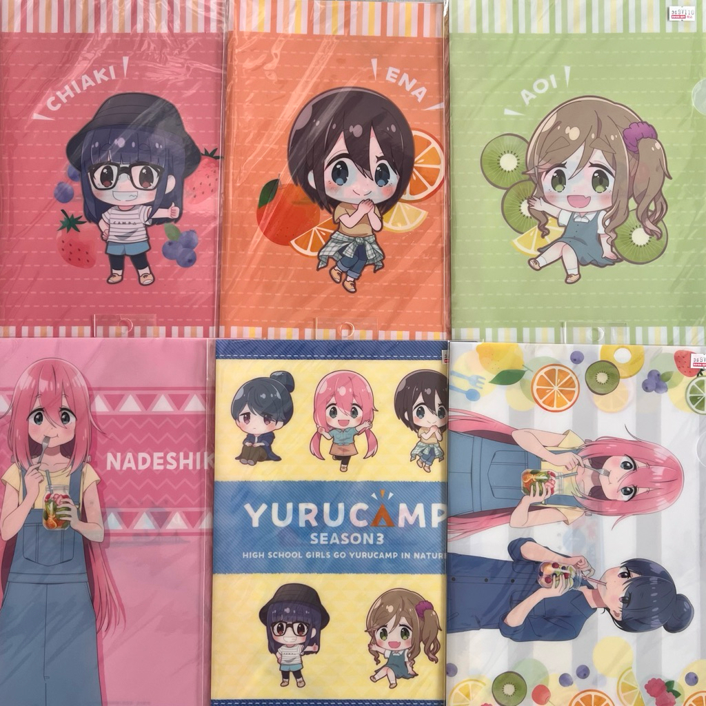 🔥พร้อมส่ง🔥แฟ้ม A4 ลายอนิเมะ Yuru Camp / Laid-Back Camp งานลิขสิทธิ์แท้จากญี่ปุ่น มือ 2 สภาพดี