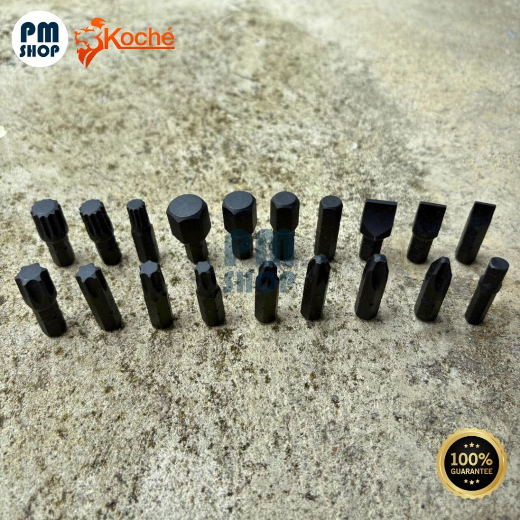 Koche ดอกไขควงแกน 5/16" ดอกไขควงหกเหลี่ยม ดอกไขควงท็อก ดอกไขควงแฉก ดอกไขควงแบน ดอกไขควง 12แฉก แกน 5/16 นิ้ว