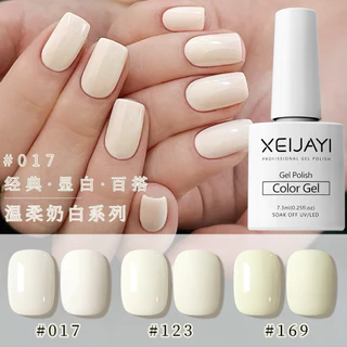 สีทาเล็บเจล โทนสีขาว ขนาด 7.3 ml XEIJAYI สินค้าพร้อมส่ง