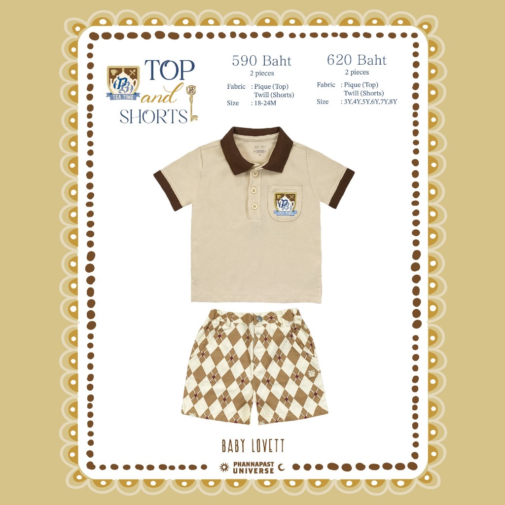21 Afternoon Tea - Top and Shorts