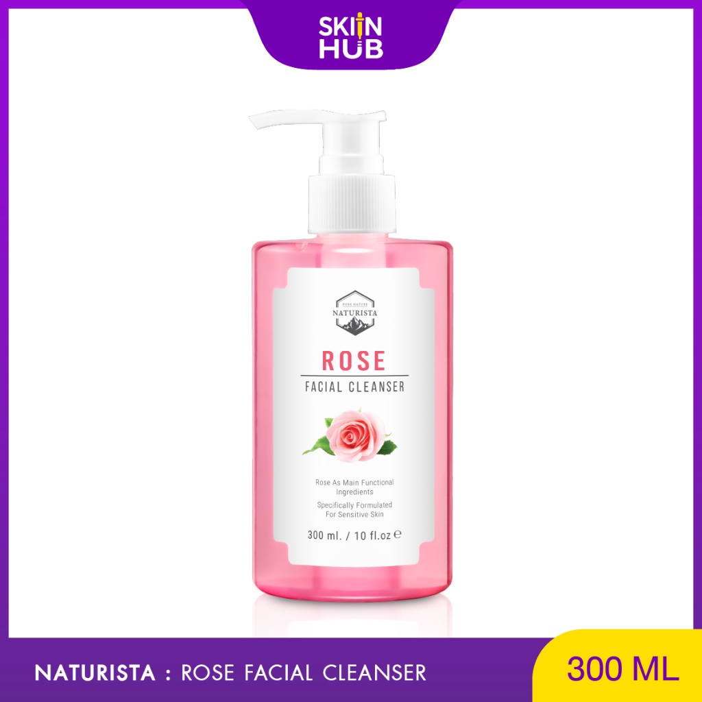 Naturista Rose Facial Cleanser เจลล้างหน้ากุหลาบ สูตรอ่อนโยน ผิวเนียนนุ่ม กระจ่างใส 300ml