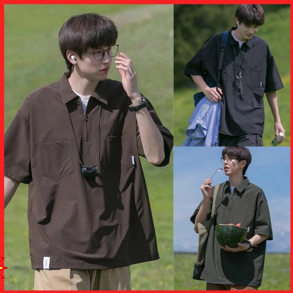 🐱‍🏍HOT🐱‍🏍เสื้อผู้ชาย เสื้อแขนสั้น ผ้านุ่มไม่เปลี่ยนรูปทรง ระบายอากาศดี เรียบง่าย แฟชั่นฤดูร้อน