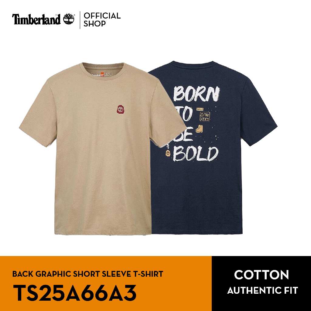 Timberland Men's Back Graphic Short Sleeve T-Shirt เสื้อยืด (TS25A66A3)