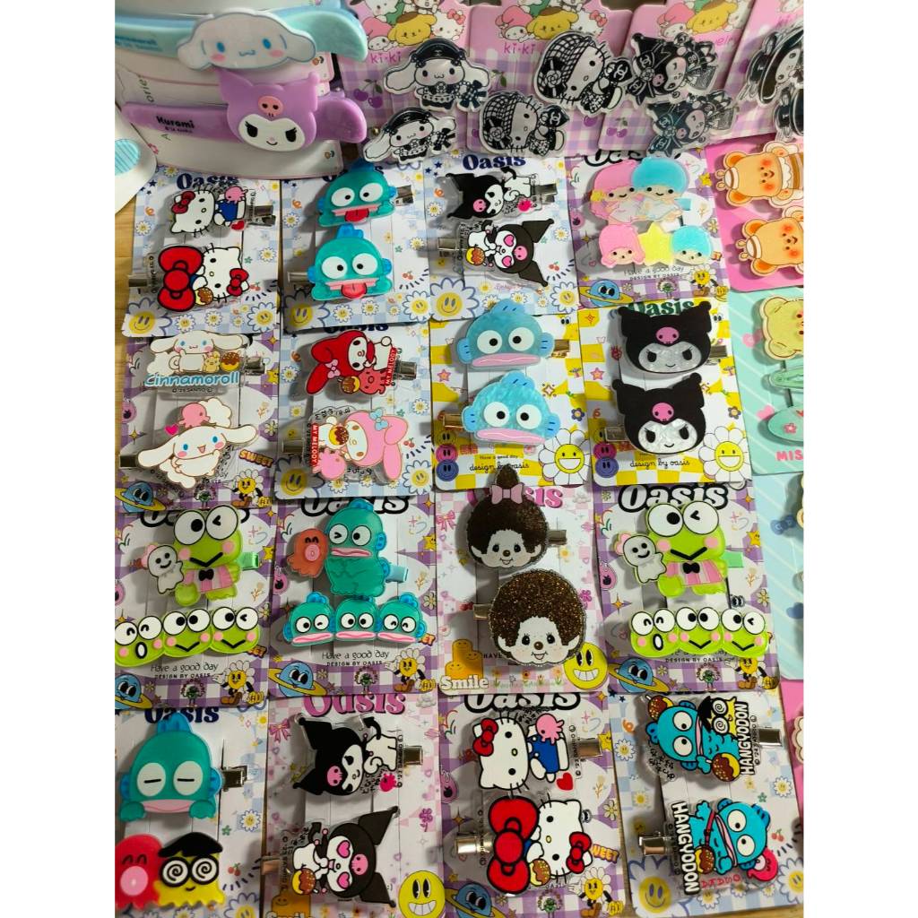 กิ๊บติดผม กิ๊บ sanrio ลาย mymelody, kuromi, CINNAMOROLL, HelloKitty, hangyodo พร้อมส่งจากไทย