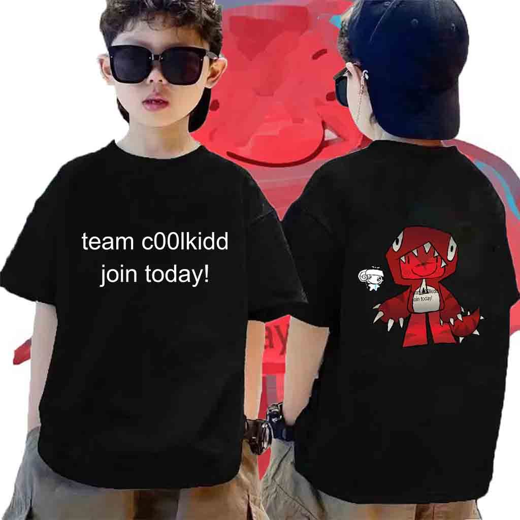 ทีม Baju c00lkidd เข้าร่วมวันนี้ Roblox， แฮกเกอร์, Forsaken， เสื้อผ้าเกม, เกมเด็กเสื้อยืด \#01