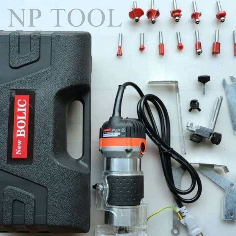 NP-192 มาใหม่ !!! เครื่องเซาะร่อง เร้าเตอร์ ทริมเมอร์ 1/4" 670 วัตต์ รุ่น New BOLIC MT370