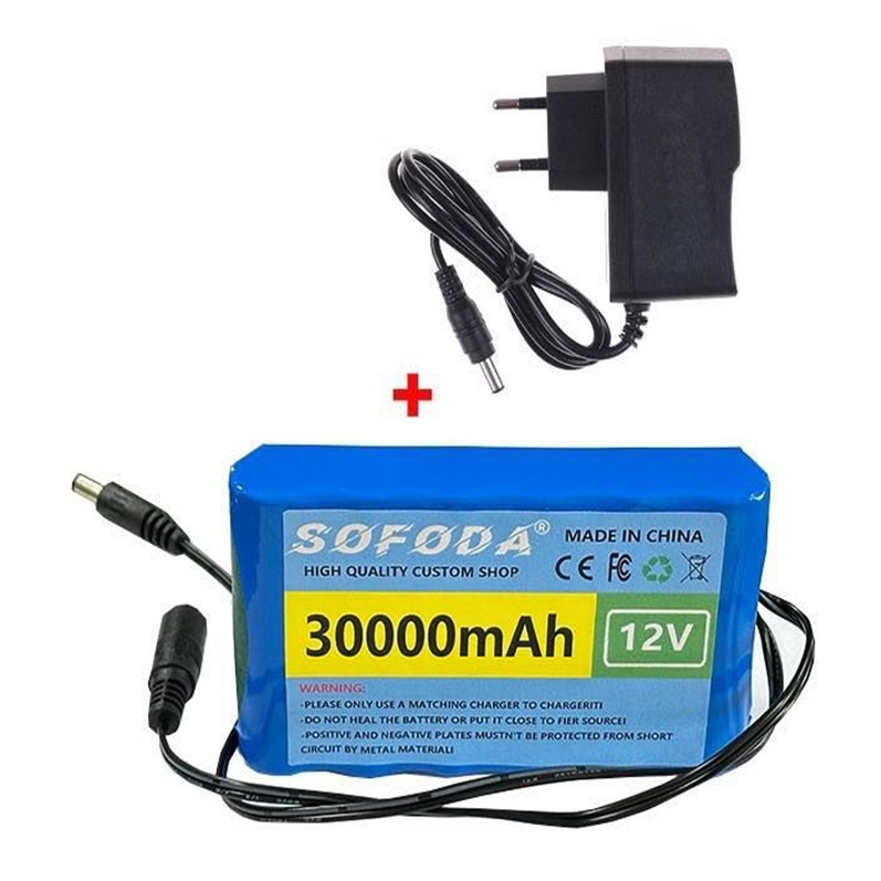 แบตเตอรี่ลิเธียม 12V 30AH/100AH  แบตเตอรี่ 1000W  E-bike  12.6V BMS + charger แบตจักรยานไฟฟ้า สามล้อ
