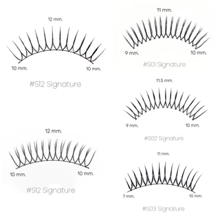 #S01 (Signature 01) 11mm. ขนตาปลอมจับช่อ