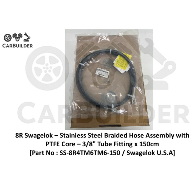 ท่อเข้าหัวสแตนเลส Swagelok แท้ รุ่น SS-8R4TM6TM6-150CM (150 ซม.) –ข้อต่อหัว 3/8” Tube Fitting ทั้งสอ