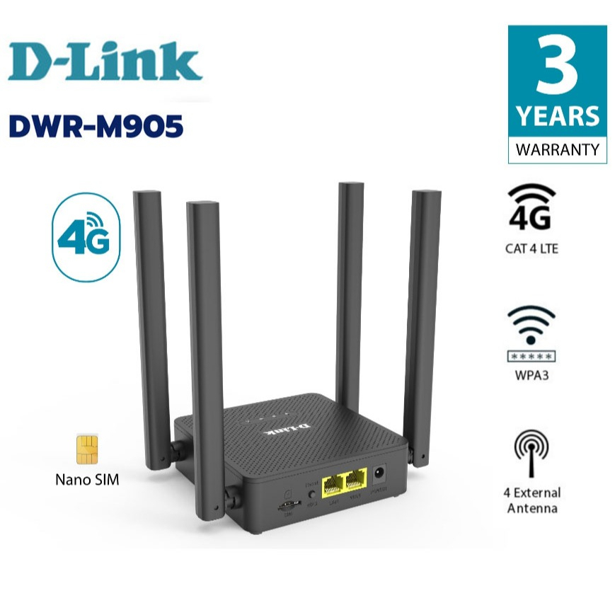 (พร้อมส่ง) D-LINK DWR-M905 4G LTE Router Wireless N300 เราท์เตอร์ใส่ซิม