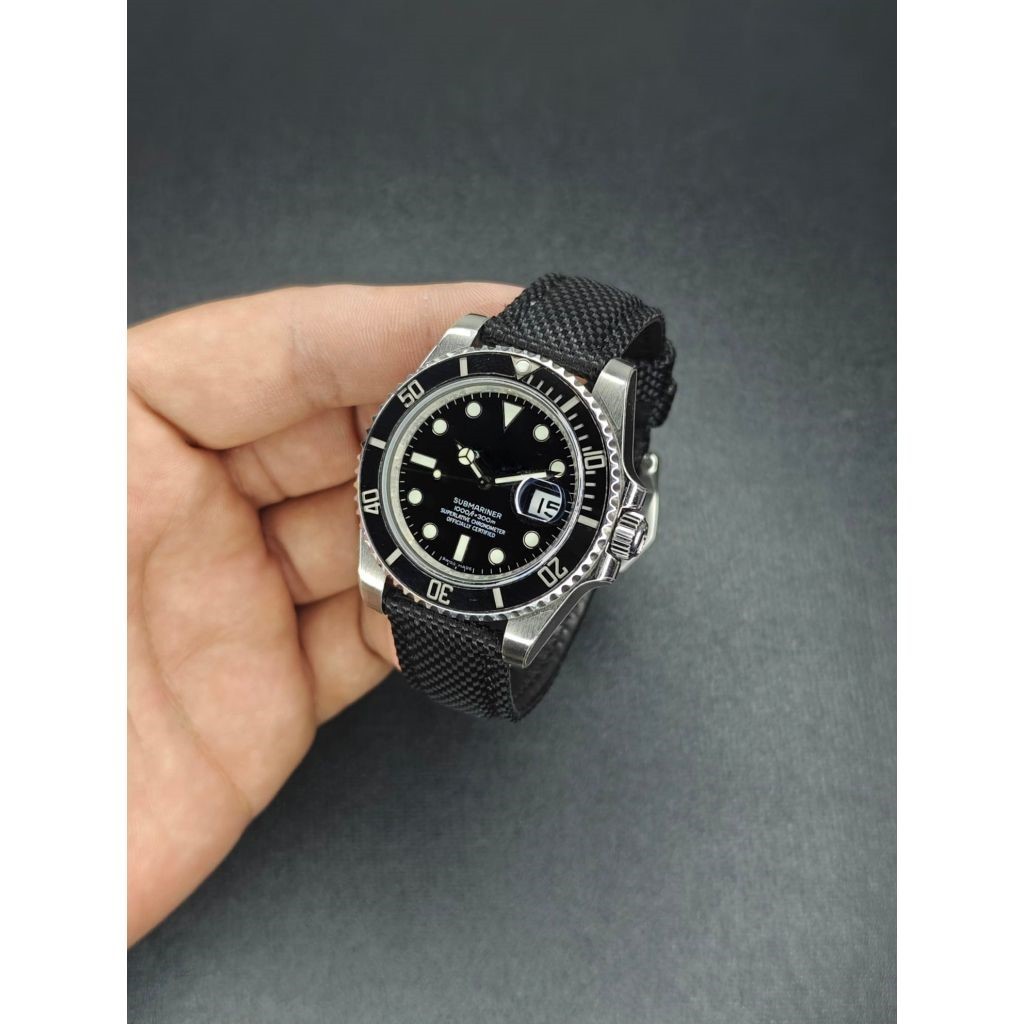 สายนาฬิกา สายหนังวัว แคนวาส รุ่น Leather Canvas Strap