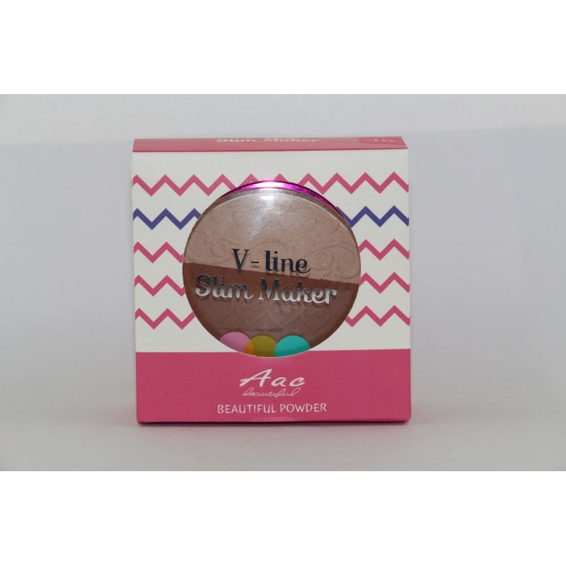 พร้อมส่งจากไทย แป้งตลับ เอเอซี (Pact v-line slim maker beautiful aac) แป้งพัฟสองสีในตลับเดียว No.J32