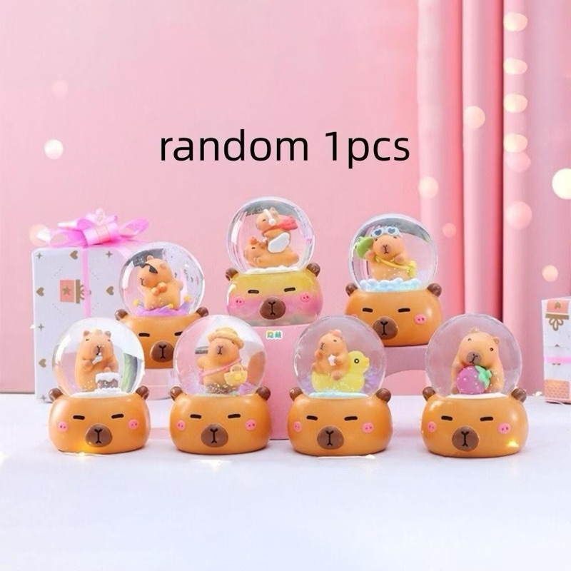 เข้าใหม่ (แบบสุ่ม)Capybara crystal ball blind box มีไฟน่ารัก