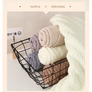ไหมพรมคอตตอนนม ขนาด100กรัม 8ply milk cotton yarn พร้อมส่งจากไทย