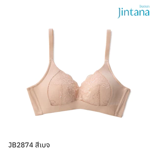 Jintana เสื้อชั้นใน จินตนา รุ่น New Basic รหัส JB2874 (ไม่มีโครง) Wireless (คัพ B,C) เสื้อในกระชับ ใส่สบาย เสื้อในสาวอวบ